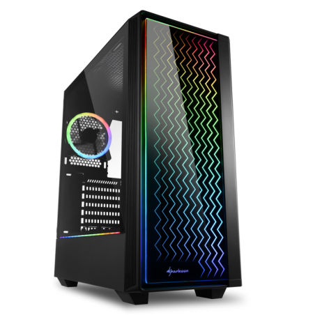 CAJA SHARKOON LIT 200 ATX 2XUSB3-0 RGB SIN FUENTE NEGRO