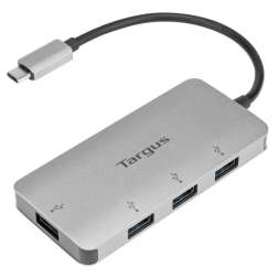 ADAPTADOR TARGUS USB-C A 4xUSB 3-0 PLATA