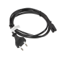 CABLE LANBERG DE ALIMENTACION OCHO CEE 7-16 A IEC320 C7 EURO (RADIO) NEGRO 1-8 M