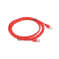 CABLE RED LANBERG LATIGUILLO CAT-6 UTP 2M ROJO FLUKE PASSED