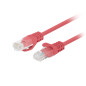 CABLE RED LANBERG LATIGUILLO CAT-6 UTP 1M ROJO FLUKE PASSED PACK 10 UD