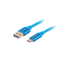 CABLE USB LANBERG 2-0 MACHO-USB C MACHO 5A 1M AZUL