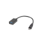 ADAPTADOR LANBERG OTG USB MICRO(M) 2-0 A USB-A(H) 15 CM NEGRO