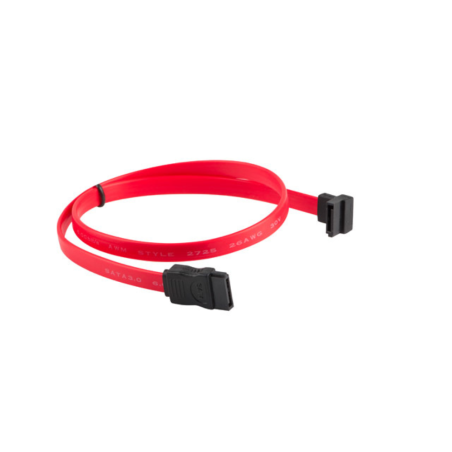 CABLE SATA III LANBERG 6GB-S HEMBRA HEMBRA ANGULO 0-5M ROJO