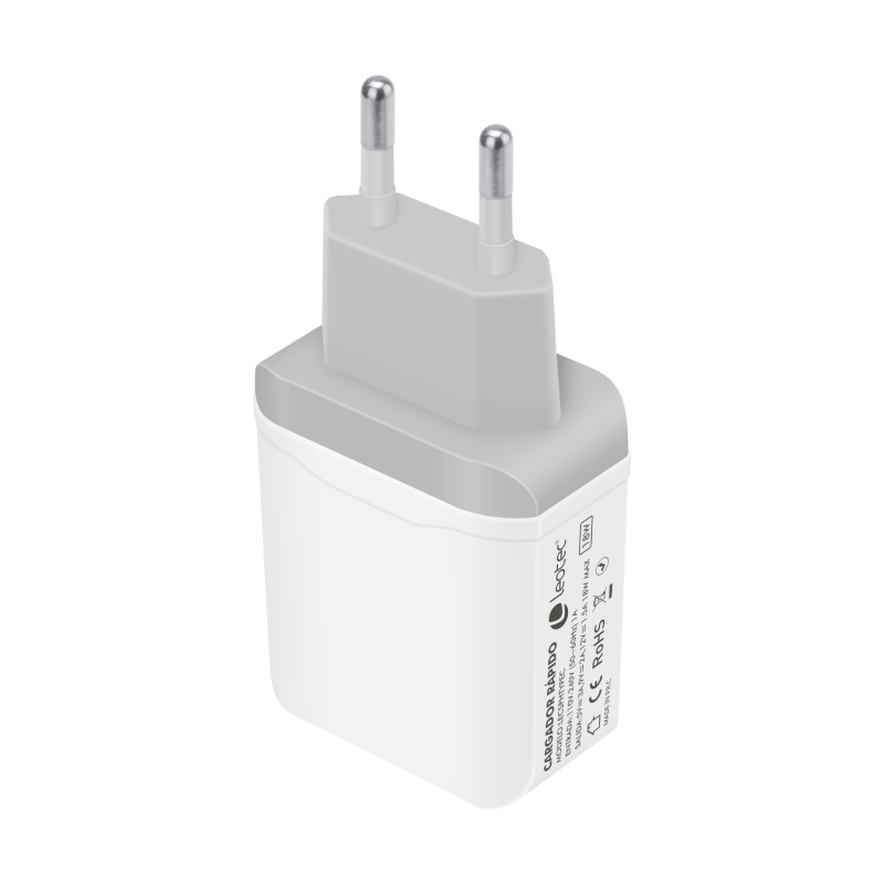 Cargador de Pared Leotec LECSPHTYPEC- 1xUSB + Cable USB a USB Tipo-C- 18W