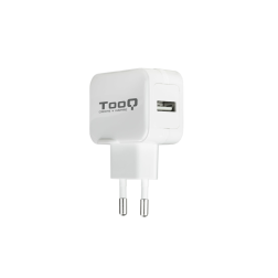 Cargador de Pared TooQ TQWC-1S01WT- 1xUSB- 12W- Blanco