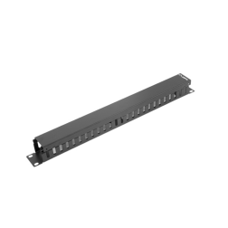 ORGANIZADOR DE CABLES LANBERG METALICO 1U TIPO A RACK 19 NEGRO