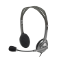 Auriculares Logitech H110- con Micrófono- Jack 3-5- Plateados