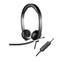 Auriculares Logitech H650e- con Micrófono- USB- Negros