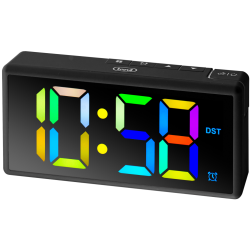 RELOJ DESPERTADOR DIGITAL CON PANTALLA MULTICOLOR GRANDE TREVI EC 886 BLANCO