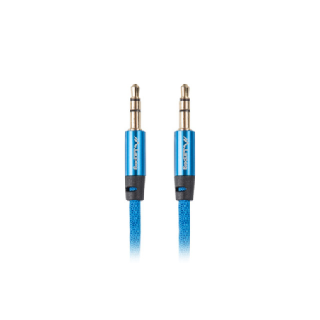 CABLE ESTEREO LANBERG JACK 3-5MM MACHO-JACK 3-5MM MACHO 1M AZUL