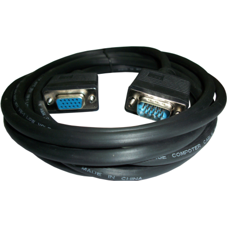 Cable SVGA 3GO CVGA10MF- VGA Macho - VGA Hembra- 10m- Negro