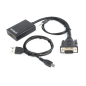 CABLE ADAPTADOR GEMBIRD VGA MACHO A HDMI HEMBRA 0,15M CON AUDIO 3,5MM