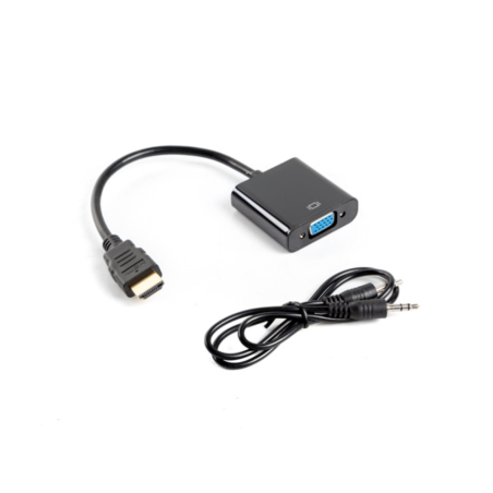 ADAPTADOR LANBERG HDMI MACHO-VGA HEMBRA+MINIJACK 3-5MM HEMBRA 20CM