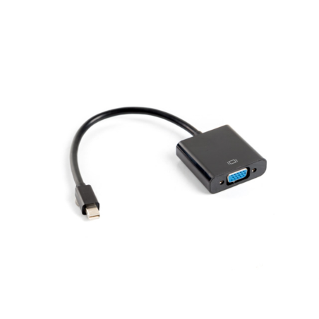 ADAPTADOR LANBERG MINIDISPLAYPORT MACHO-VGA HEMBRA 20CM NEGRO