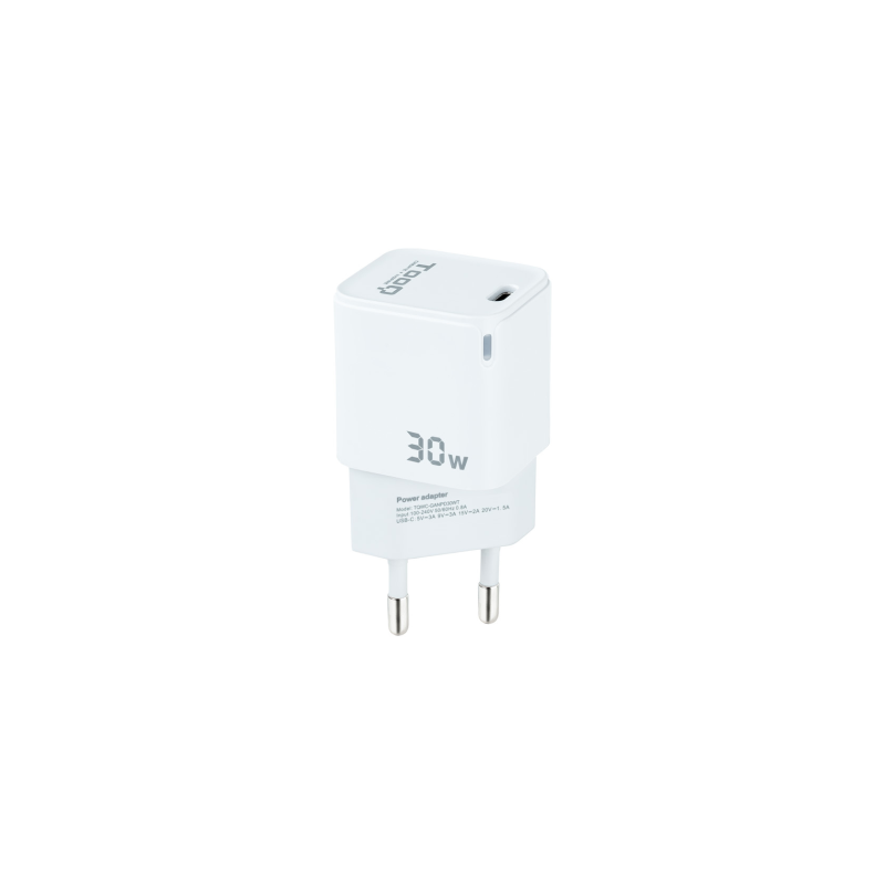 CARGADOR DE PARED TOOQ GAN USB-C PD 30W