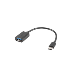 ADAPTADOR LANBERG OTG USB-C(M) A USB-A 2-0 (H) 15 CM NEGRO