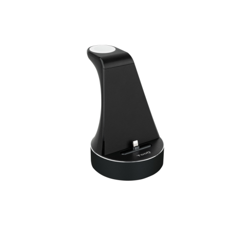 BASE DE CARGA TOOQ PARA APPLE WATCH Y IPHONE NEGRO INCLUYE CARGADOR USB