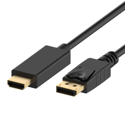 ADAPTADOR DE CABLE DISPLAYPORT A HDMI 1-2 ORO LONGITUD DE 1 METRO