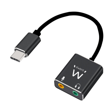 ADAPTADOR PARA AURICULARES MICROFONO DE PC 1X USB-C M 2X 3,5 MM AUX 3-PIN F