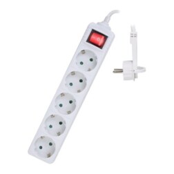 Regleta ewent 5 tomas shucko interruptor
