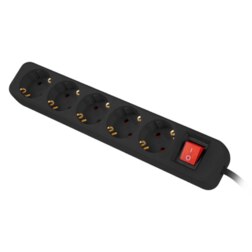 Regleta lanberg 5 tomas schuko con
