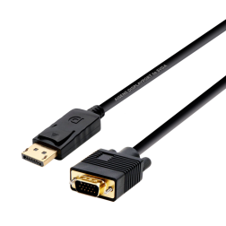 Cable Conversor Aisens A125-0365- DisplayPort Macho - VGA Macho- 2m- Negro