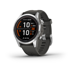 SMARTWATCH GARMIN FENIX 7S PRO SOLAR, GLASS, SS W-GRAPHITE BAND