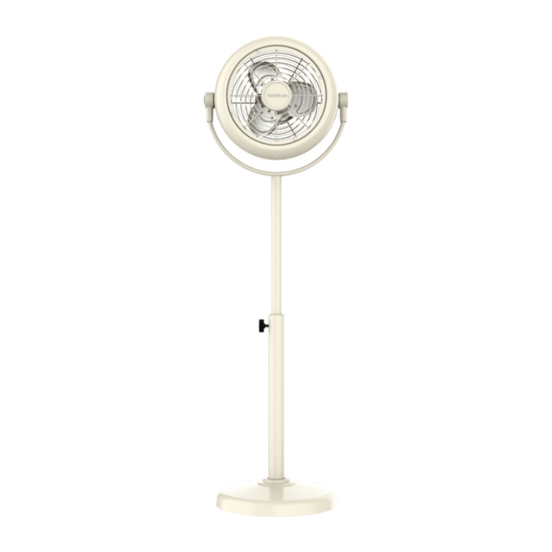 VENTILADOR DE PIE CECOTEC ESTILO RETRO COLOR BEIGE 25W E INCLINACIÓN AJUSTA